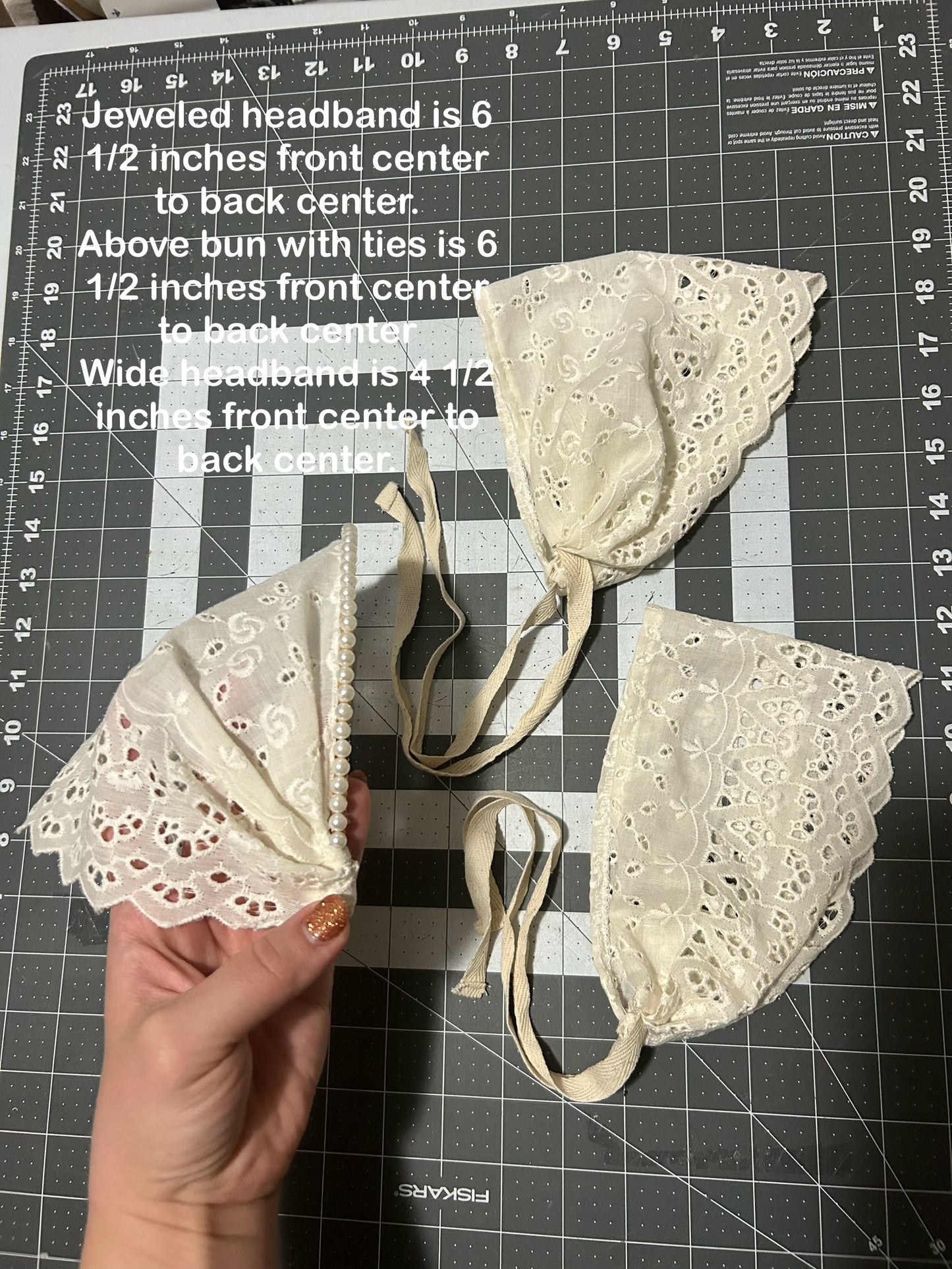 Cream Cotton Eyelet Coverings